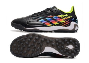 Adidas Copa Sense.1 Al Rihla TF - Black/Bright Cyan/Yellow