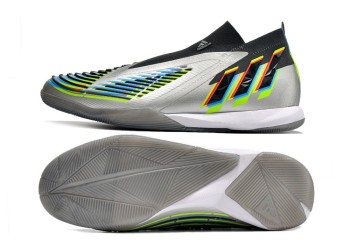 Adidas Predator Edge.1 Beyond Fast IC - Silver Metallic/Black/Green