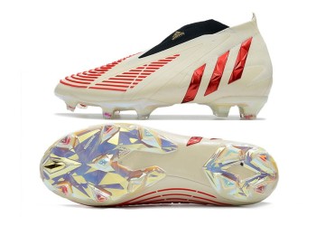 Adidas Predator Edge+ Showdown FG - White/Vivid Red/Gold Metallic