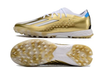 Adidas X Speedportal Messi.1 Leyenda TF - Gold Metallic/White/Pulse Blue
