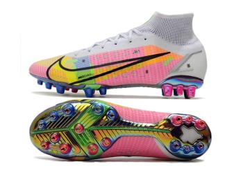 Nike Mercurial Superfly 8 DragonFly Elite AG - White/Metallic Silver/Dark Raisin