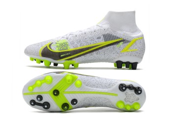 Nike Mercurial Superfly 8 Safari Elite AG - White/Black/Metallic Silver/Volt