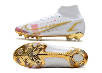 Nike Mercurial Superfly 8 Elite FG - White/Gold/Pink