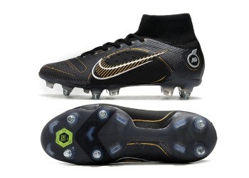 Nike Mercurial Superfly 8 Shadow Elite SG - Black/Metallic Gold/Metallic Silver