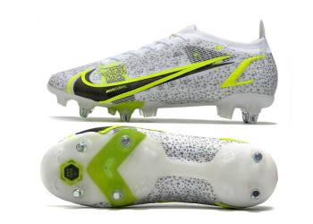 Nike Mercurial Vapor 14 Safari Elite SG - White/Black/Metallic Silver/Volt