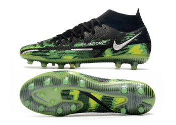 Nike Phantom GT 2 Shockwave DF Elite AG - Black/Metallic Platinum/Green Strike
