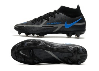 Nike Phantom GT 2 Renew DF Elite FG - Black/Grey/Blue
