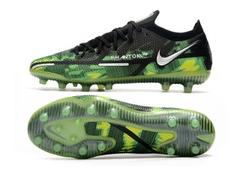 Nike Phantom GT 2 Shockwave Low-Cut Elite AG - Black/Metallic Platinum/Green Strike
