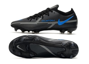 Nike Phantom GT 2 Renew Low-Cut Elite FG - Black/Grey/Blue