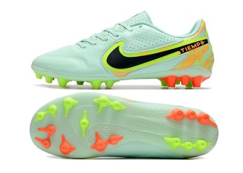 Nike Tiempo Legend 9 Bonded Academy AG - Green/Blackened Blue/Total Orange