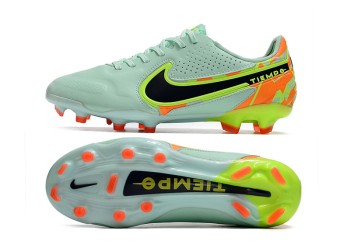 Nike Tiempo Legend 9 Bonded Elite FG - Green/Blackened Blue/Total Orange
