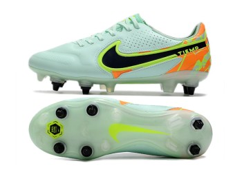 Nike Tiempo Legend 9 Bonded Elite SG - Green/Blackened Blue/Total Orange