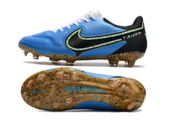 Nike Tiempo Legend 9 Elite FG - Blue/Black/Neon Yellow