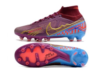 Nike Zoom Mercurial Superfly 9 KM Elite AG - Purple/Vivid Gold/Blue