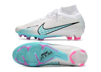 Nike Zoom Mercurial Superfly 9 Elite FG - White/Blue/Pink