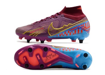Nike Zoom Mercurial Superfly 9 KM Elite SG Player - Purple/Vivid Gold/Blue