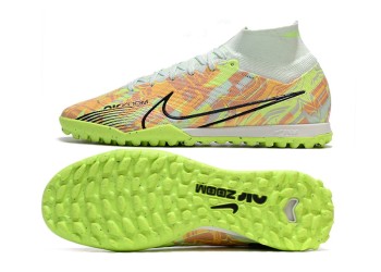 Nike Zoom Mercurial Superfly 9 Bonded Elite TF - Barely Green/Orange/Blackened Blue
