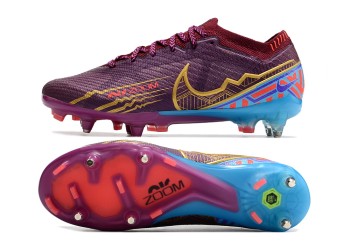 Nike Zoom Mercurial Vapor 15 KM Elite SG-PRO Anti-Clog - Purple/Vivid Gold/Blue
